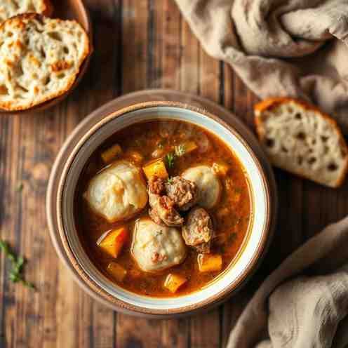 Soup and Dumplings - Hearty Stew Recipe